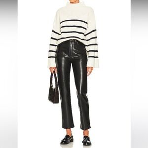 AGOLDE Black Leather Pants